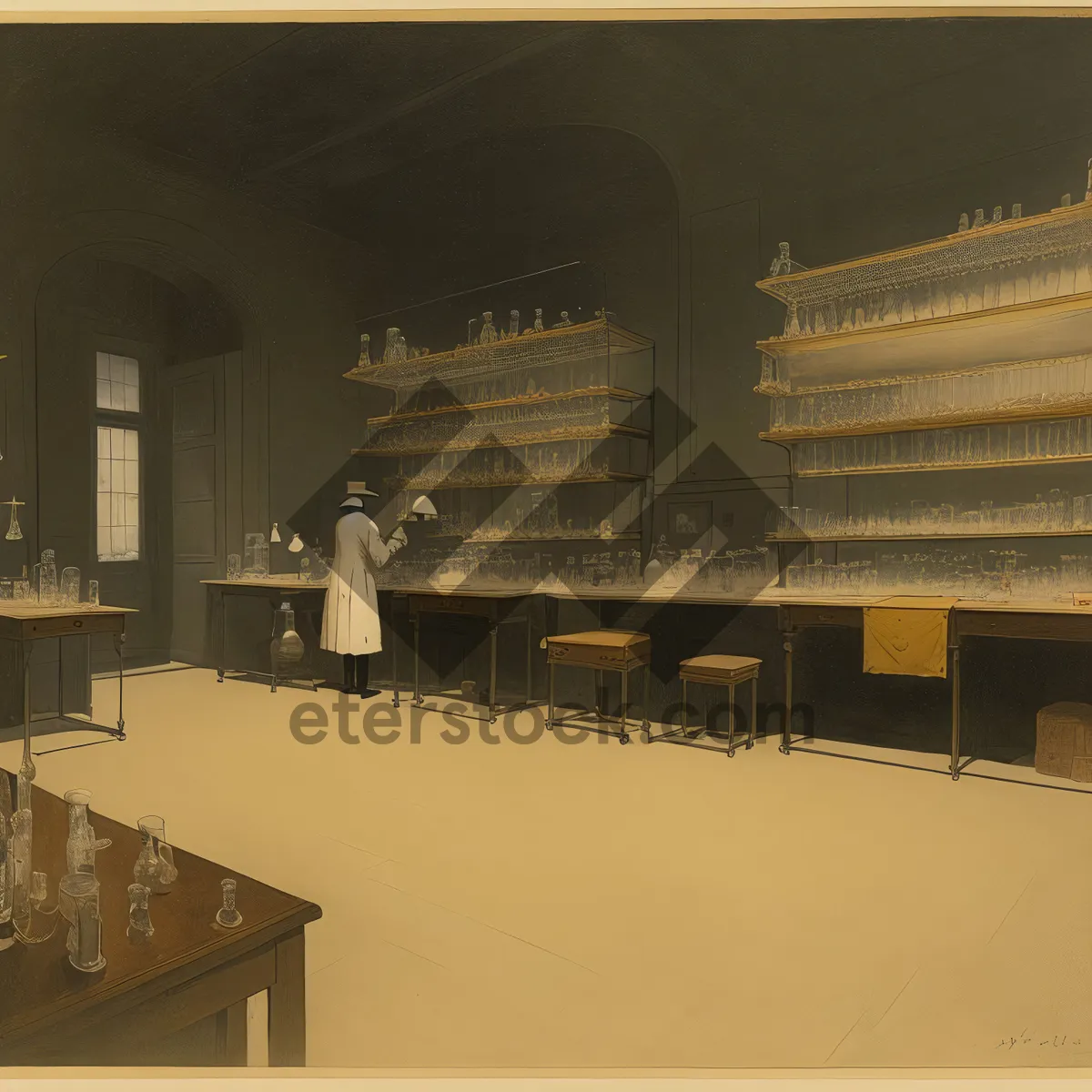 Picture of City Classroom: Architectural Interior of a Hall