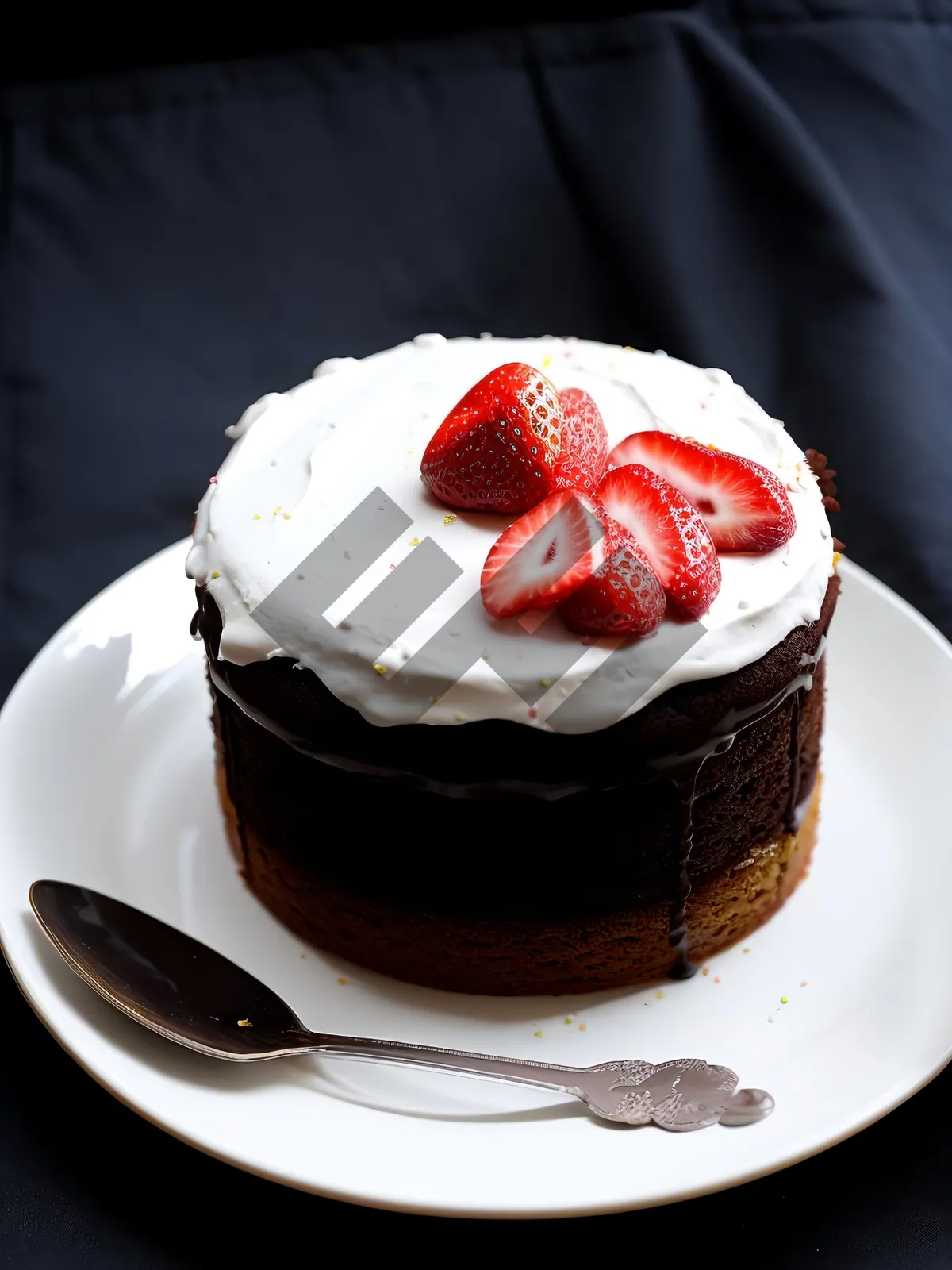 Picture of Delicious Gourmet Strawberry Chocolate Trifle with Fresh Berries