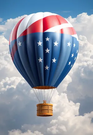 Hot Air Balloon Adventure in Colorful Sky Celebration