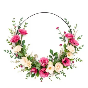 Floral Silhouette Ornate Decorative Wallpaper Design