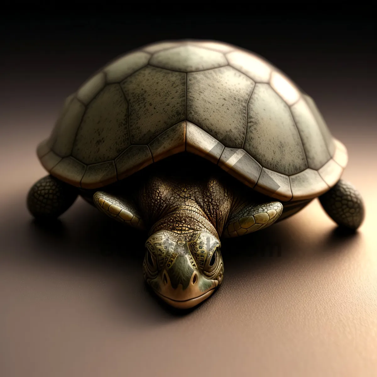 Picture of Cute Terrapin Turtle in Hard Shell
