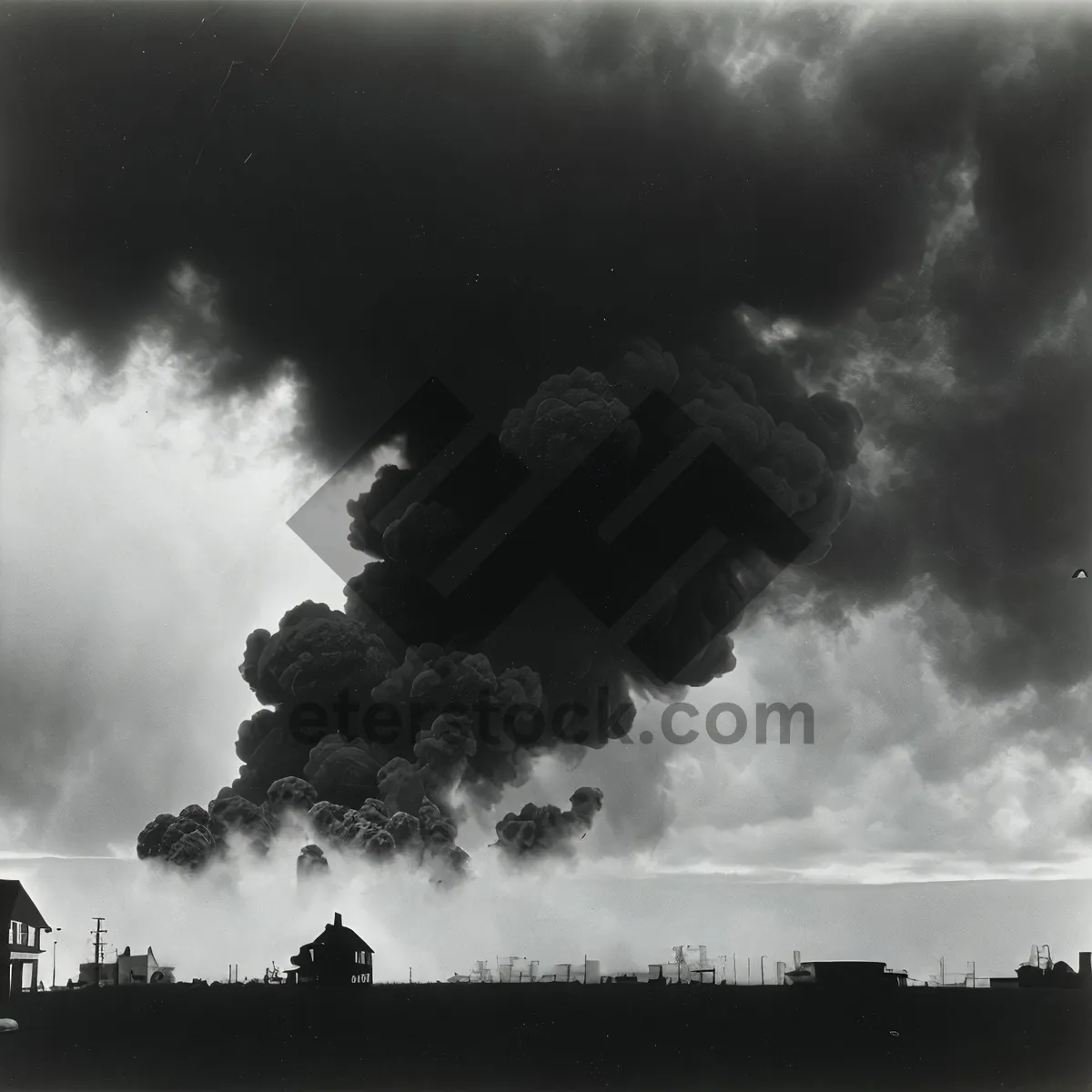 Picture of Sunset Over Cloudy Sky - Heavenly Summer Landscape