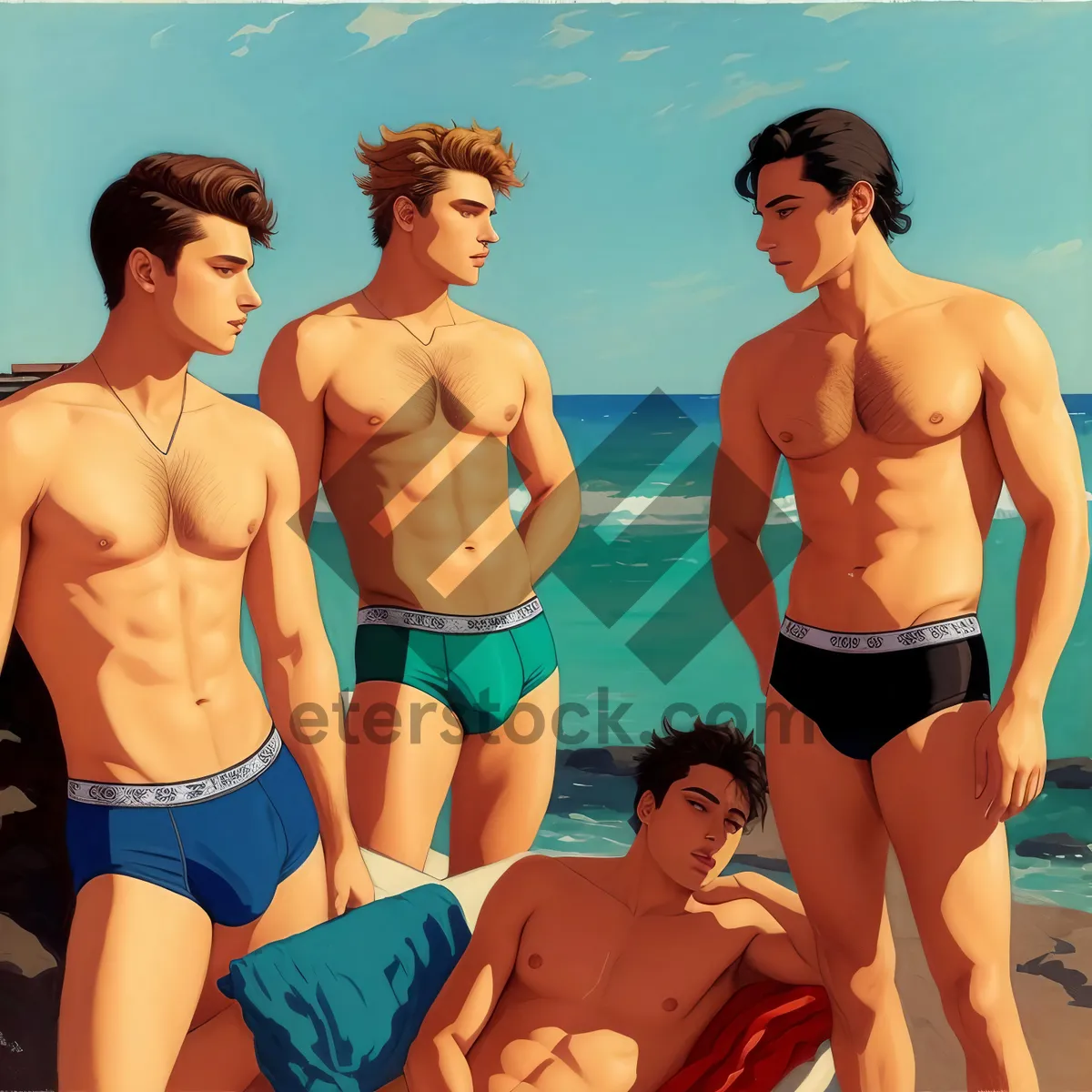 Picture of Tropical bikini beach fun in the sun.