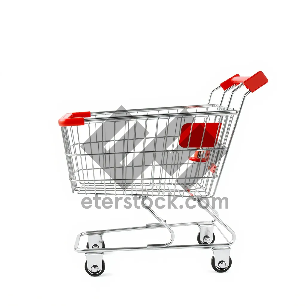 Picture of Empty shopping cart in supermarket for e-commerce