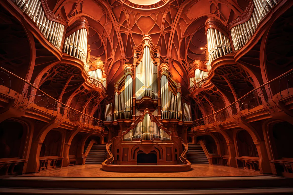 Picture of Old Cathedral Window Organ Architecture