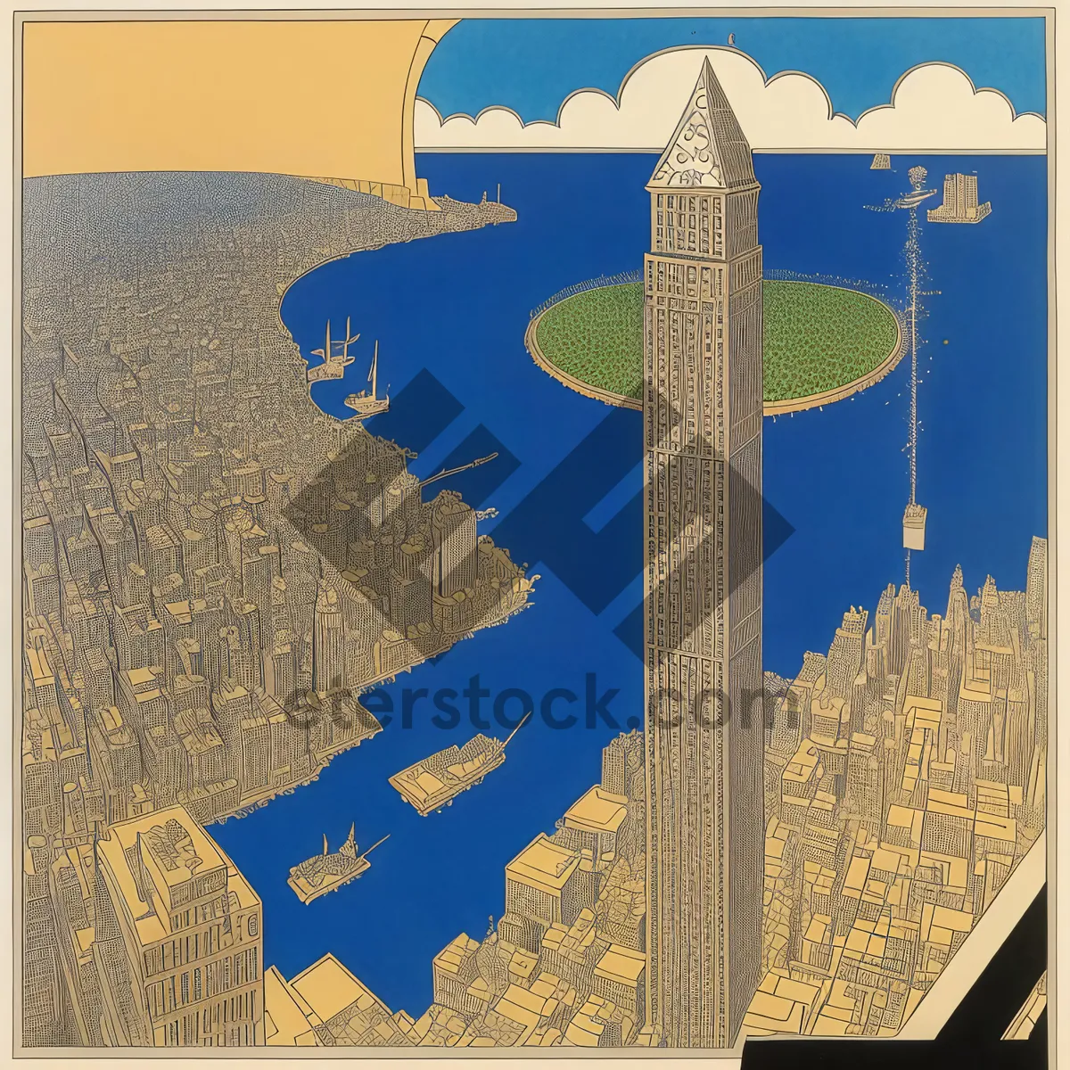 Picture of Urban Skyline Puzzle: Cityscape Office Building Architecture