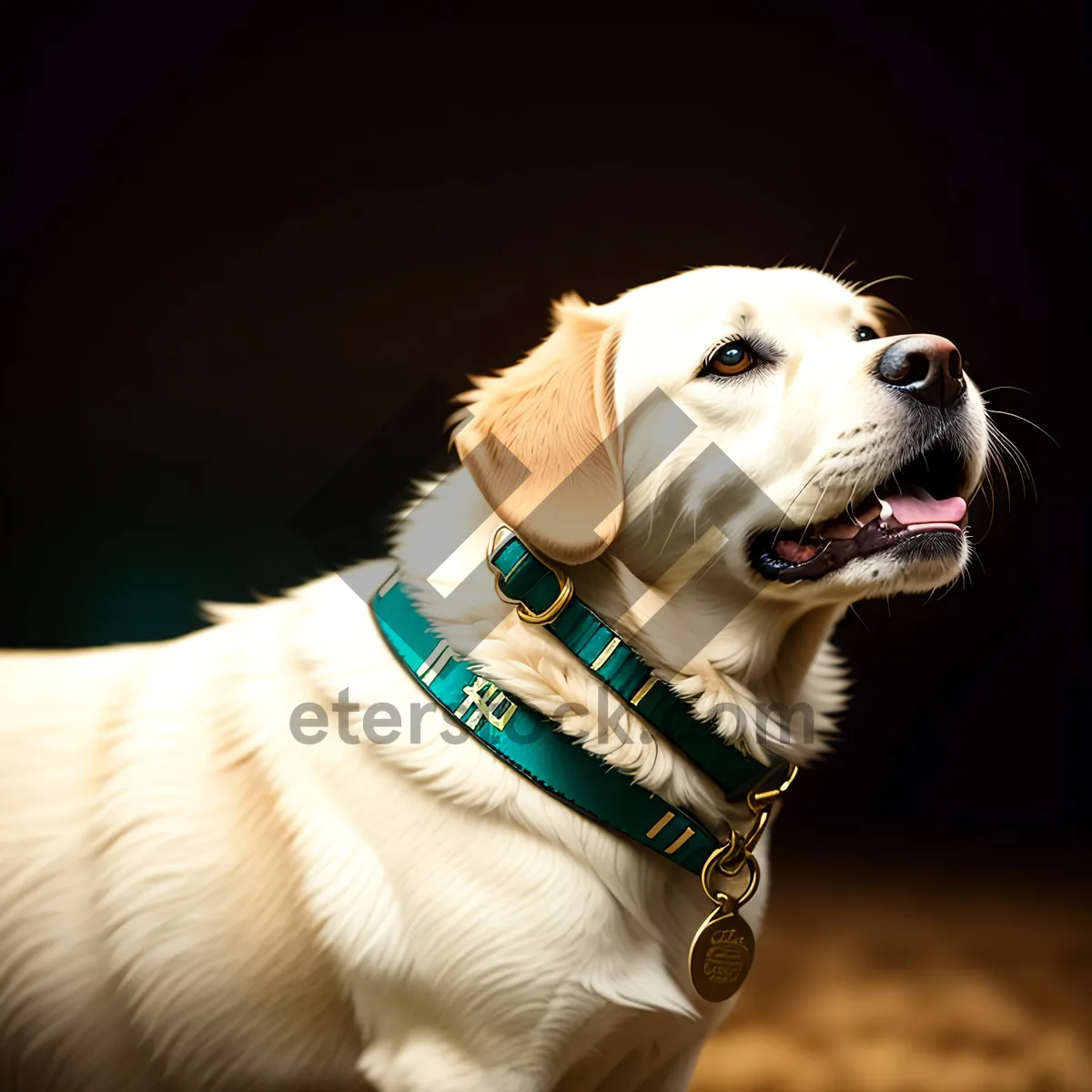 Picture of Golden Retriever Puppy - Adorable Sporting Dog Portrait