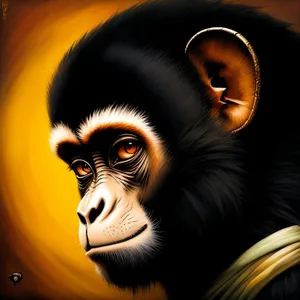 Pumpkin Primate: Playful Monkey Gibbon Ape