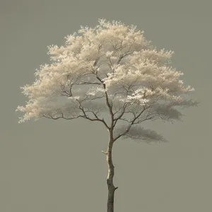 Winter Wonderland: Cow Parsley in Snowy Landscape