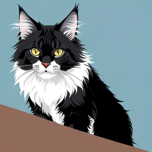 Cute black kitten with mesmerizing eyes