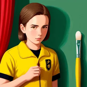 Attractive lady doctor with stethoscope smiling happily.