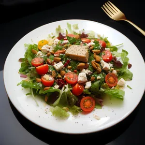 Gourmet Vegetable Salad Plate with Fresh Ingredients