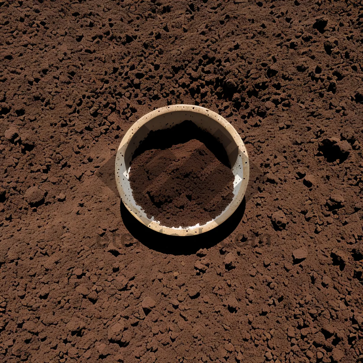 Picture of Hot Coffee Mug - Textured Brown Surface with Rubber Band