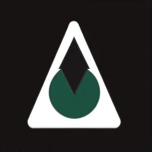 Triangle Glass Caution Sign Icon