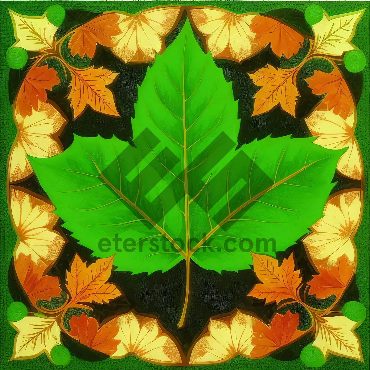 Picture of Autumn Maple Leaf - Vibrant Foliage in Seasonal Colors