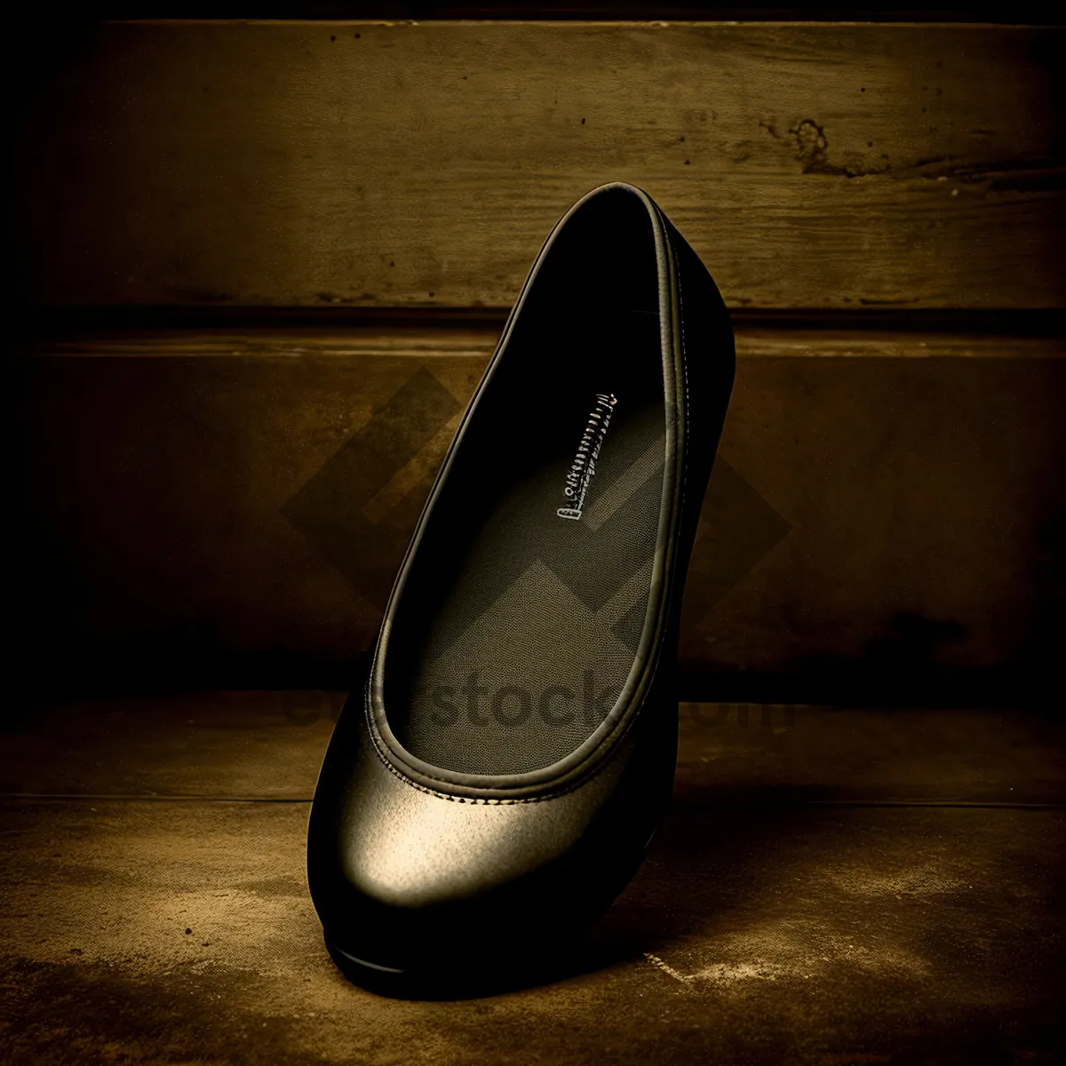 Picture of Black Leather Loafer Shoe Pair - Fashionable Iron Mouse Covering