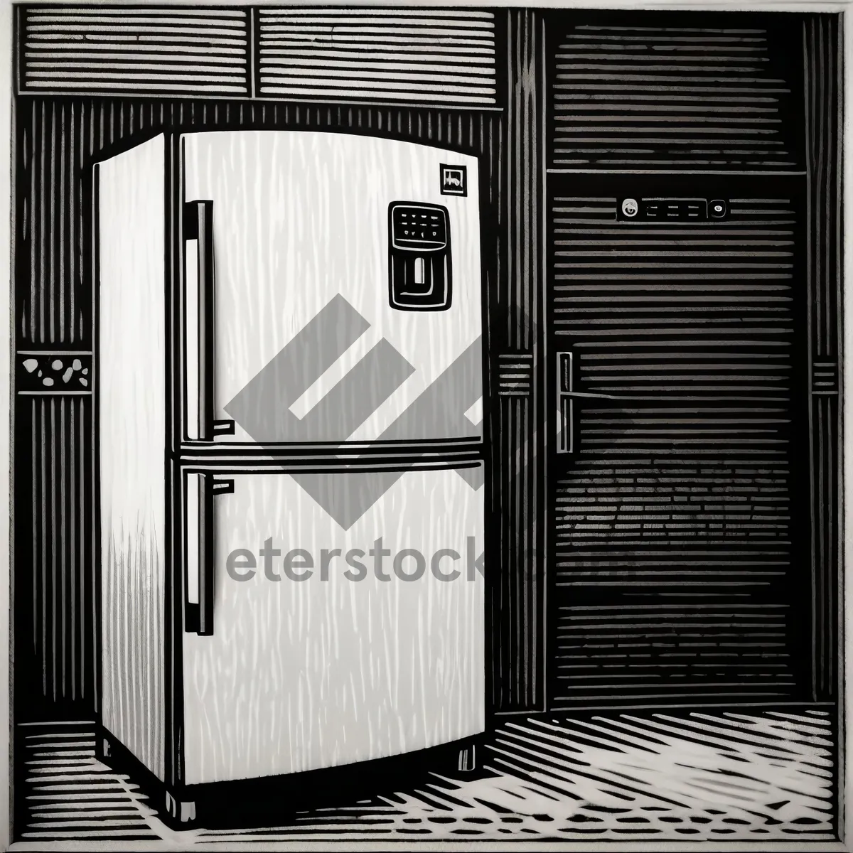 Picture of Vintage Locking Sliding Door in Historic Building