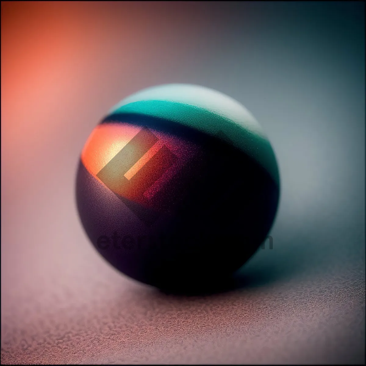 Picture of Colorful Easter Egg on Pool Table