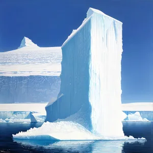 Frozen Beauty: Majestic Arctic Glacier Winter Landscape