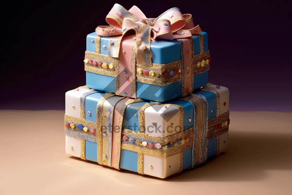 Picture of 3D gift box structure container package carton present