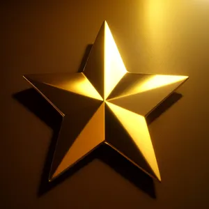 Sparkling 3D Gem Star Symbol