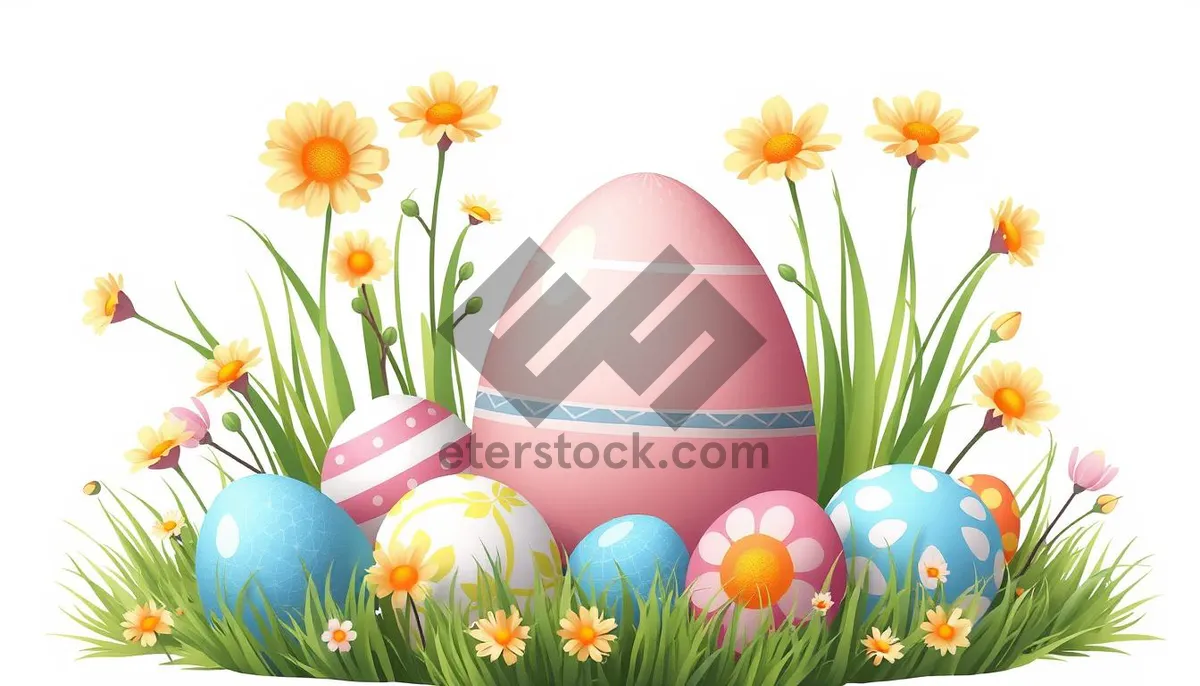 Picture of Spring Floral Hen in Orange Grass Design