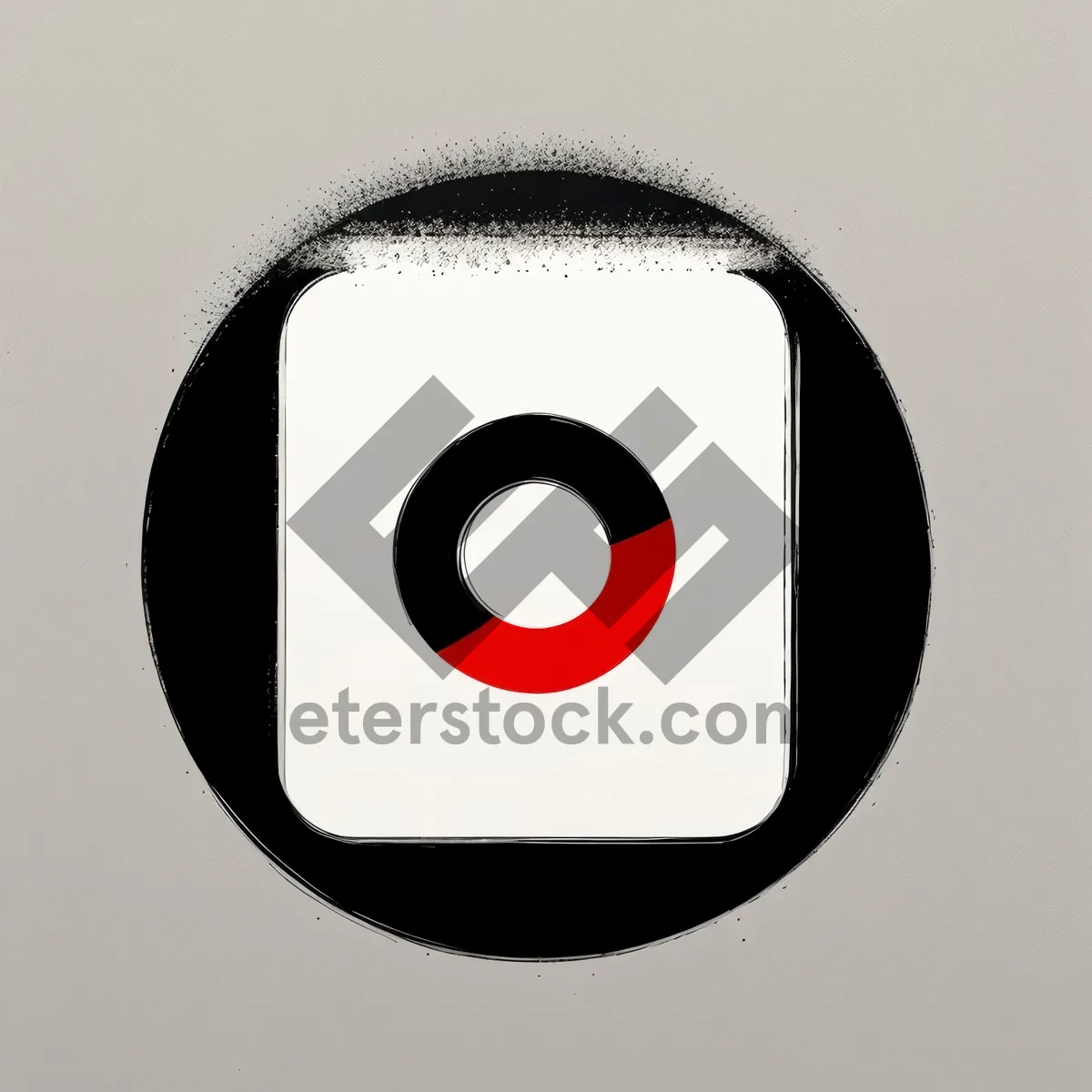 Picture of Shiny black stereo music icon on a reflective circle