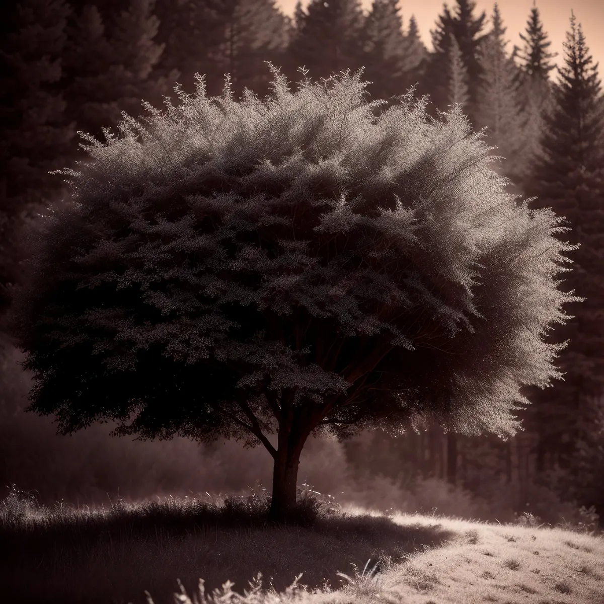 Picture of Scenic Skyline with Porcupine and Pine Trees