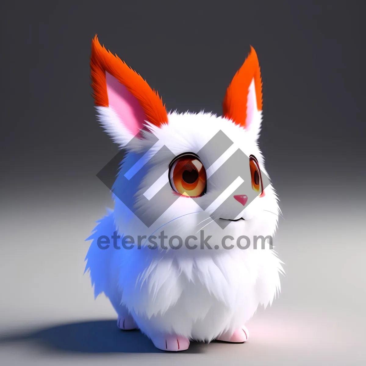 Picture of Cute Bunny with Fluffy Ears - Adorable Easter Pet