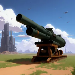 Skyward Firepower: Military Rocket Launch