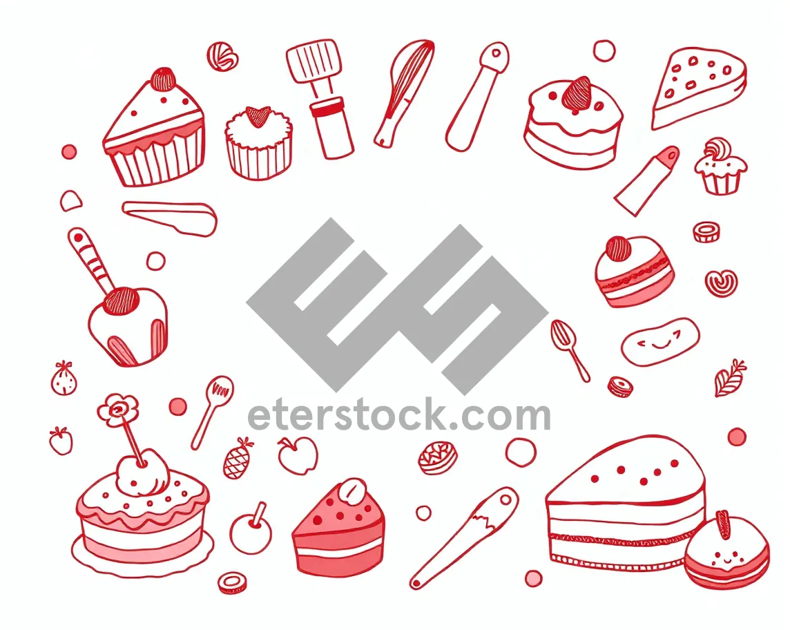 Picture of Valentine Love Pattern Graphic Element Symbol.