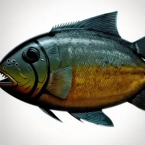 Beautiful Goldfish Swimming in Marine Aquarium