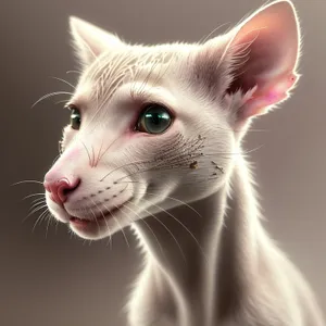 Fluffy Gray Kitten with Curious White Whiskers.