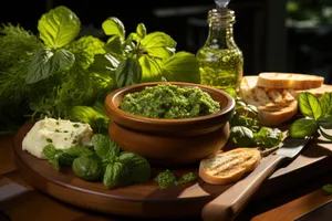 Fresh Vegetable Salad with Pepper and Herbs