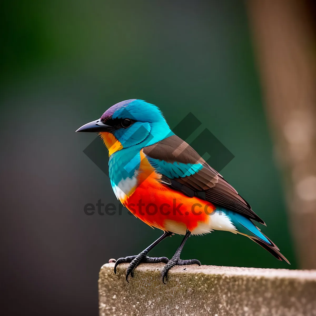 Picture of Colorful Macaw perched on tropical branch