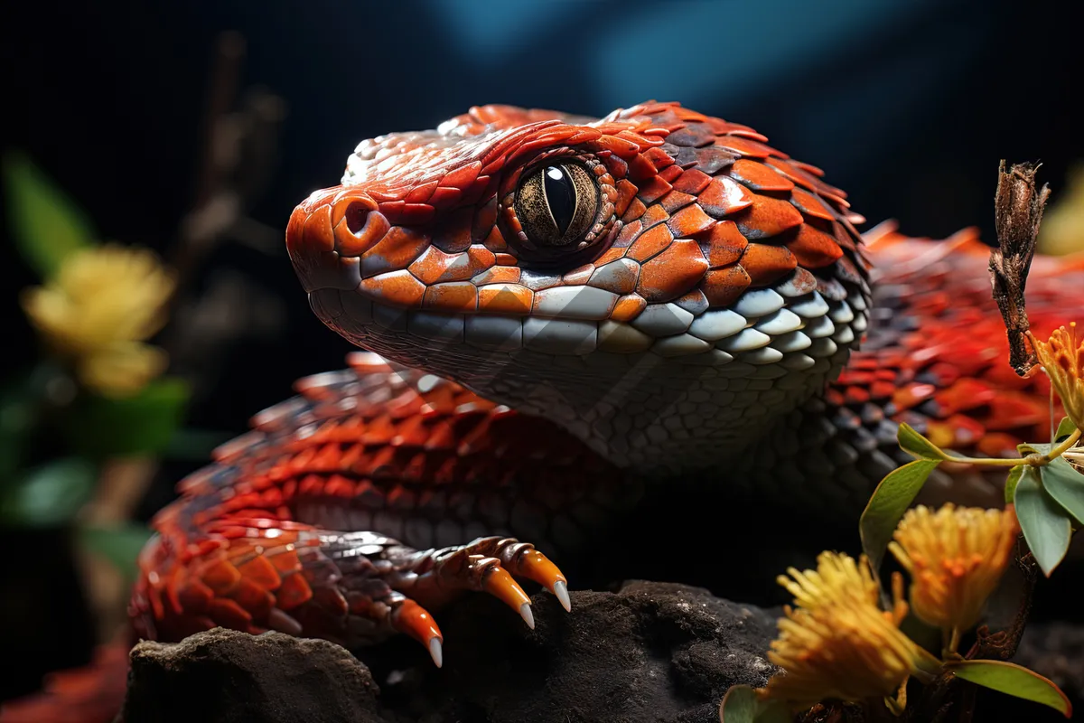 Picture of Wildlife reptile with shell in eye-catching pose