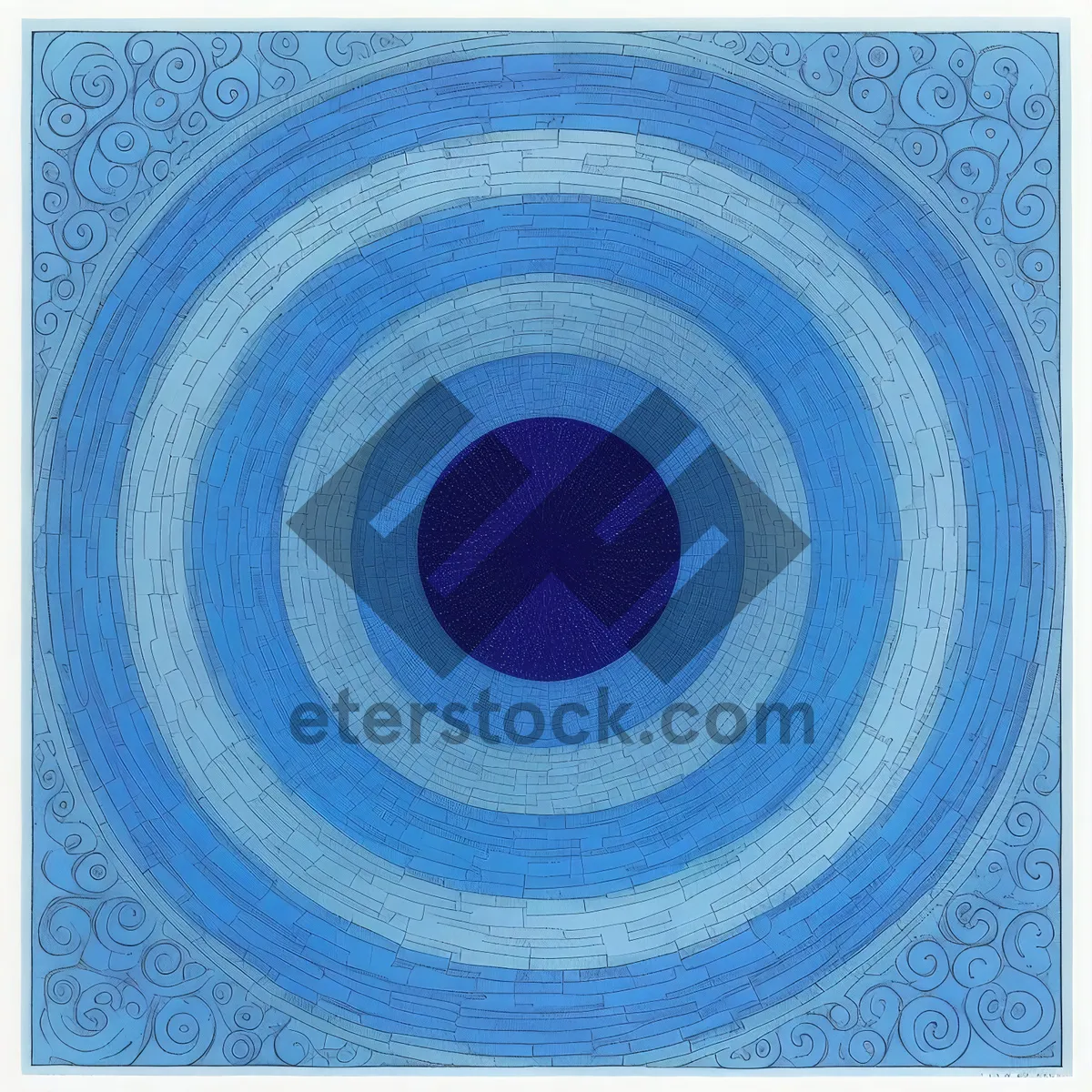 Picture of Maze Mosaic: Captivating 3D Circle Pattern Design