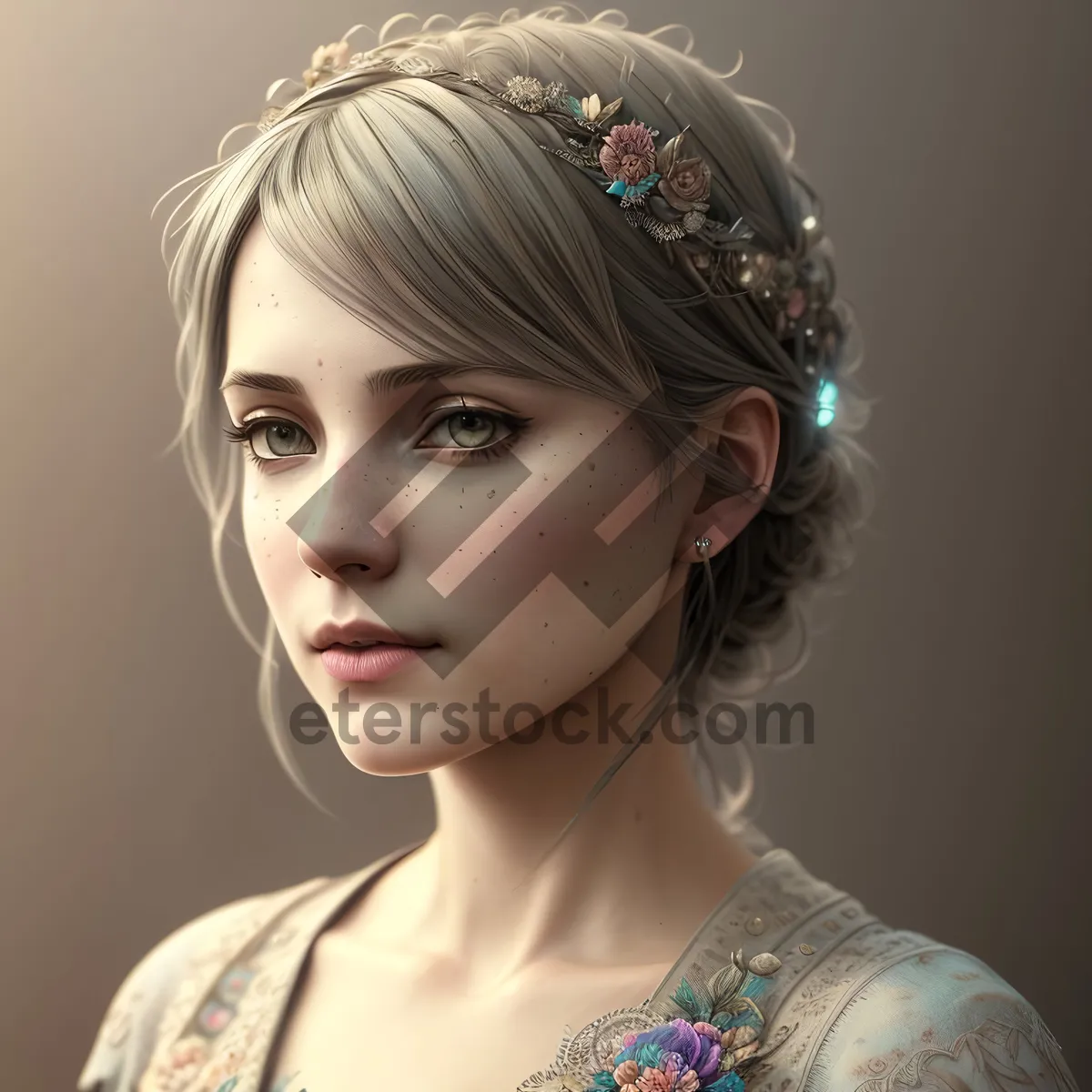 Picture of Stunning Fashion Portrait of a Beautiful Blonde Princess