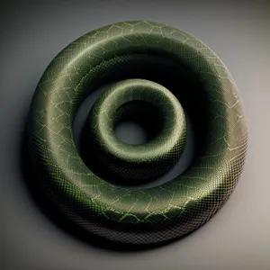 Coiled Serpent: A Vibrant Snakeskin Art Design