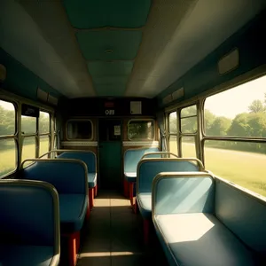 Modern Interior of Empty Passenger Car