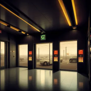 Modern Elevator Interior with High-Tech Lifting Device