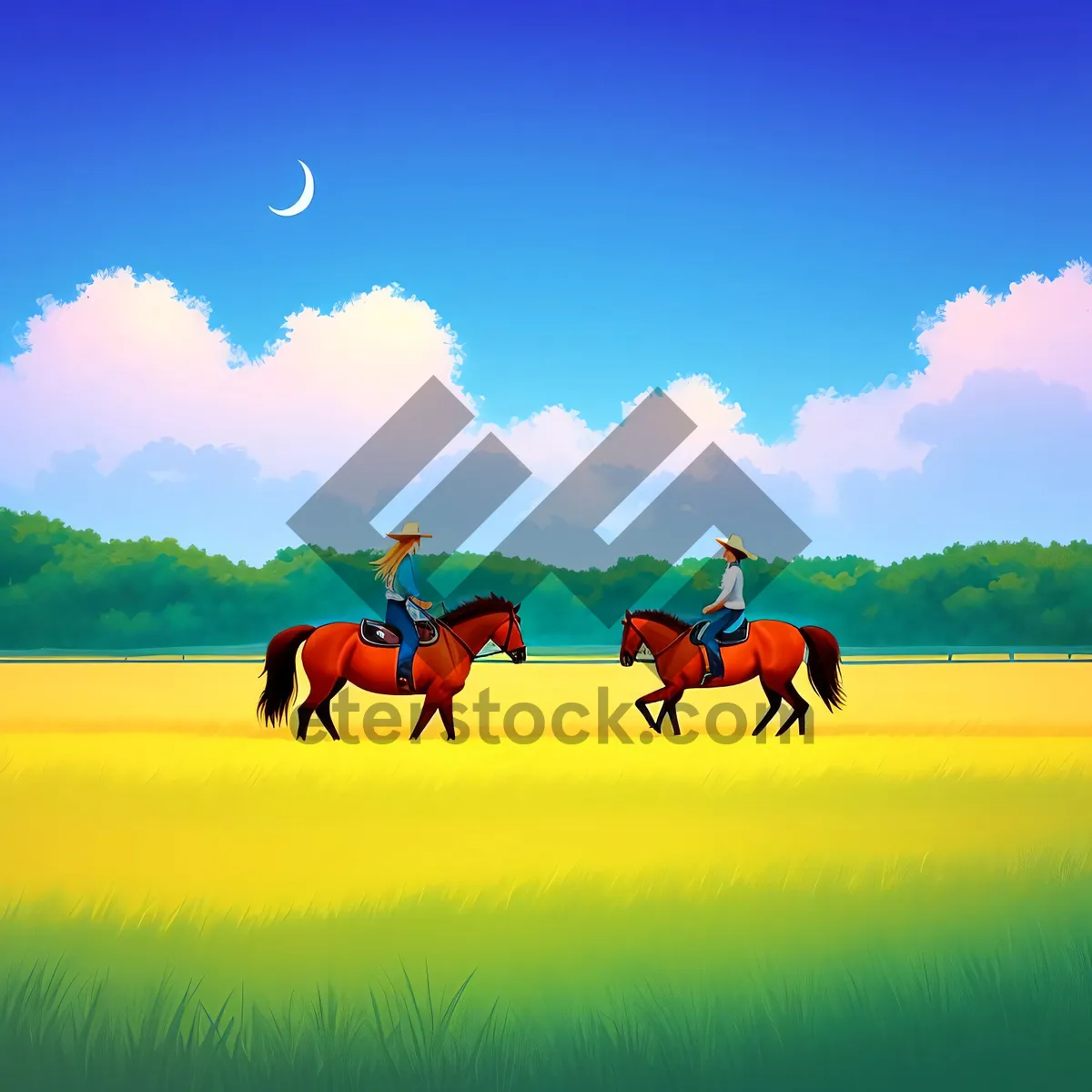 Picture of Vast Summer Fields Under Clear Sky
