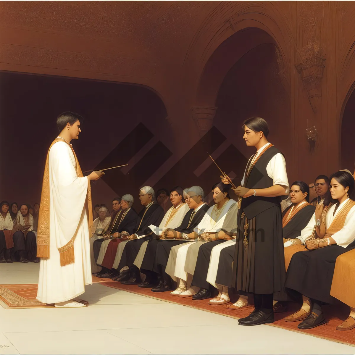 Picture of Professional male business team meeting in office setting