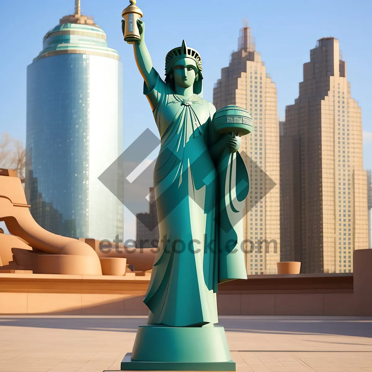 Picture of City Monument on Pedestal: Architectural Landmark and Symbol of Support