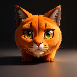 Curious Kitty with Fluffy Fur and Adorable Eyes