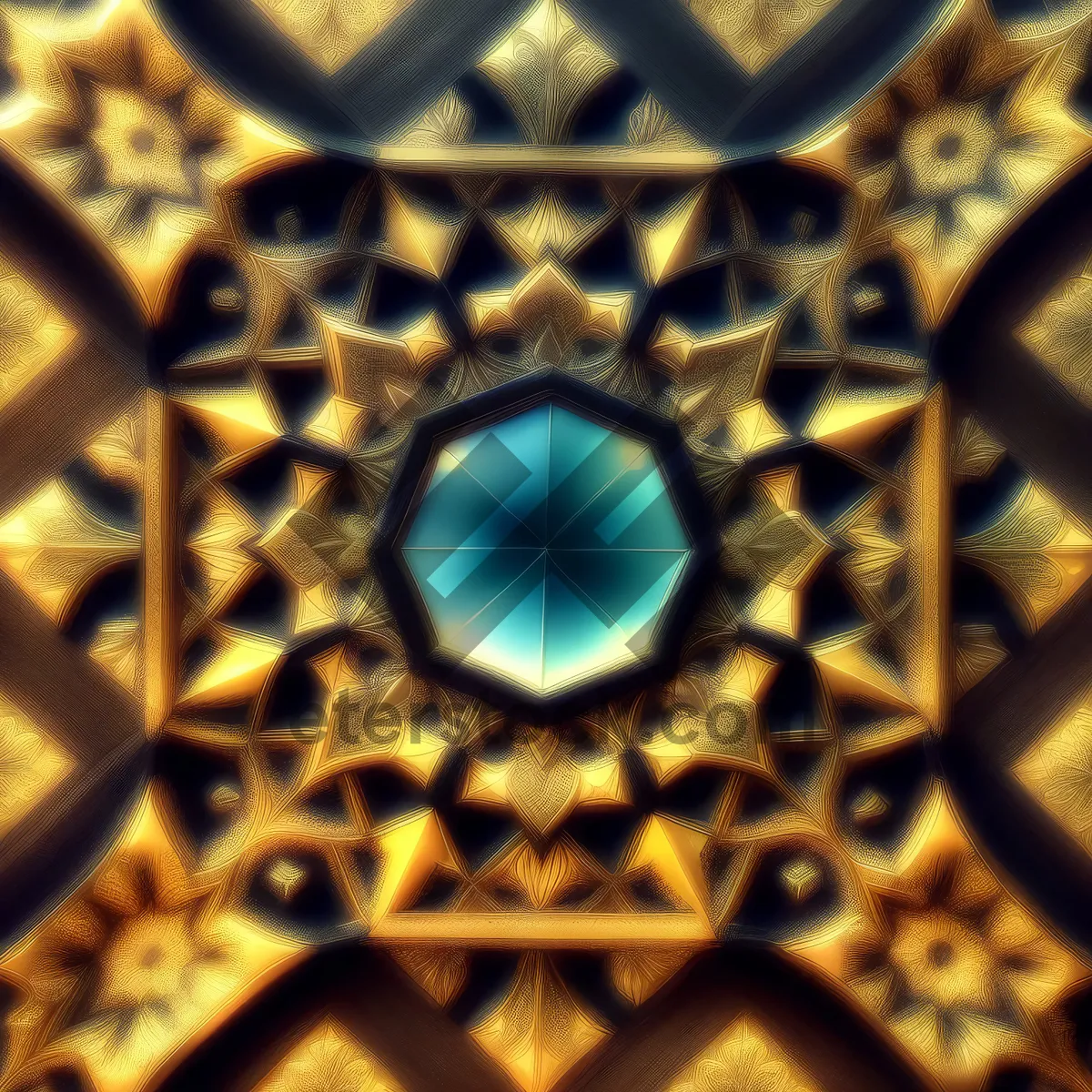 Picture of Window of Geometric Arabesque: A Colorful Fractal Fantasy