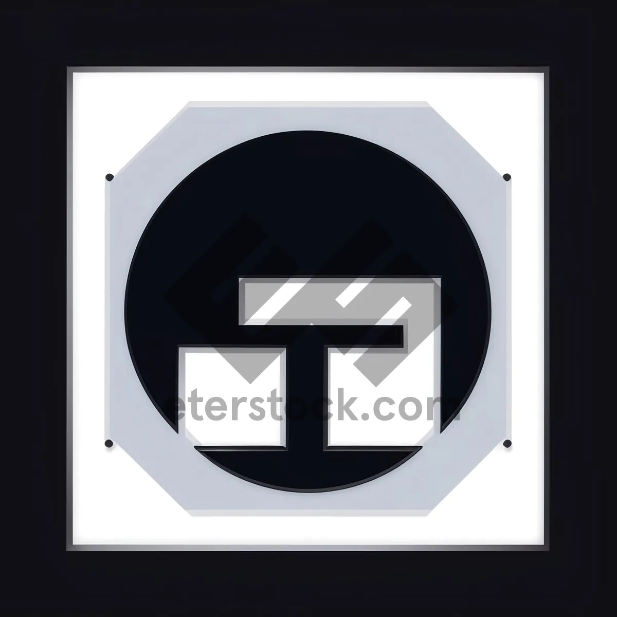 Picture of Modern Glossy Web Button with 3D Metallic Black Design