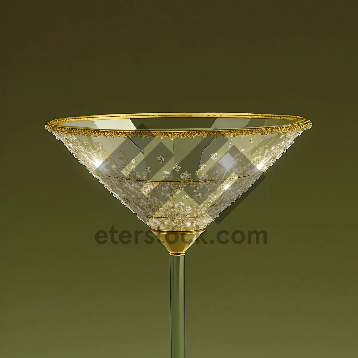 Picture of Refreshing Martini Cocktail in Glass with Lime Splash