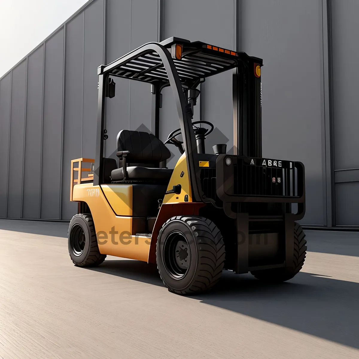 Picture of Industrial Forklift Truck Loading Heavy Cargo