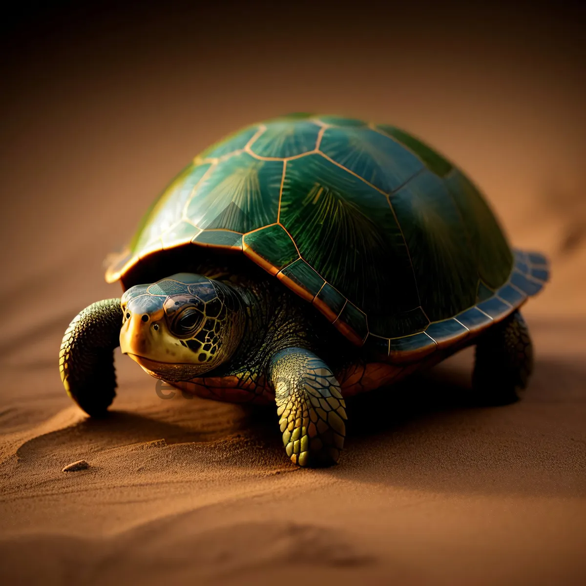 Picture of Majestic Box Turtle: Graceful Guardian of the Wild
